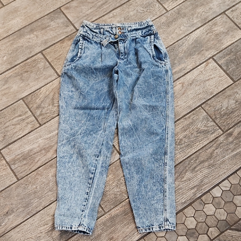 Vintage 1980s Acid Wash Jeans Size 5/6